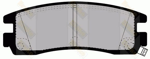 BRAKE ENGINEERING Комплект тормозных колодок, дисковый тормоз PA1167